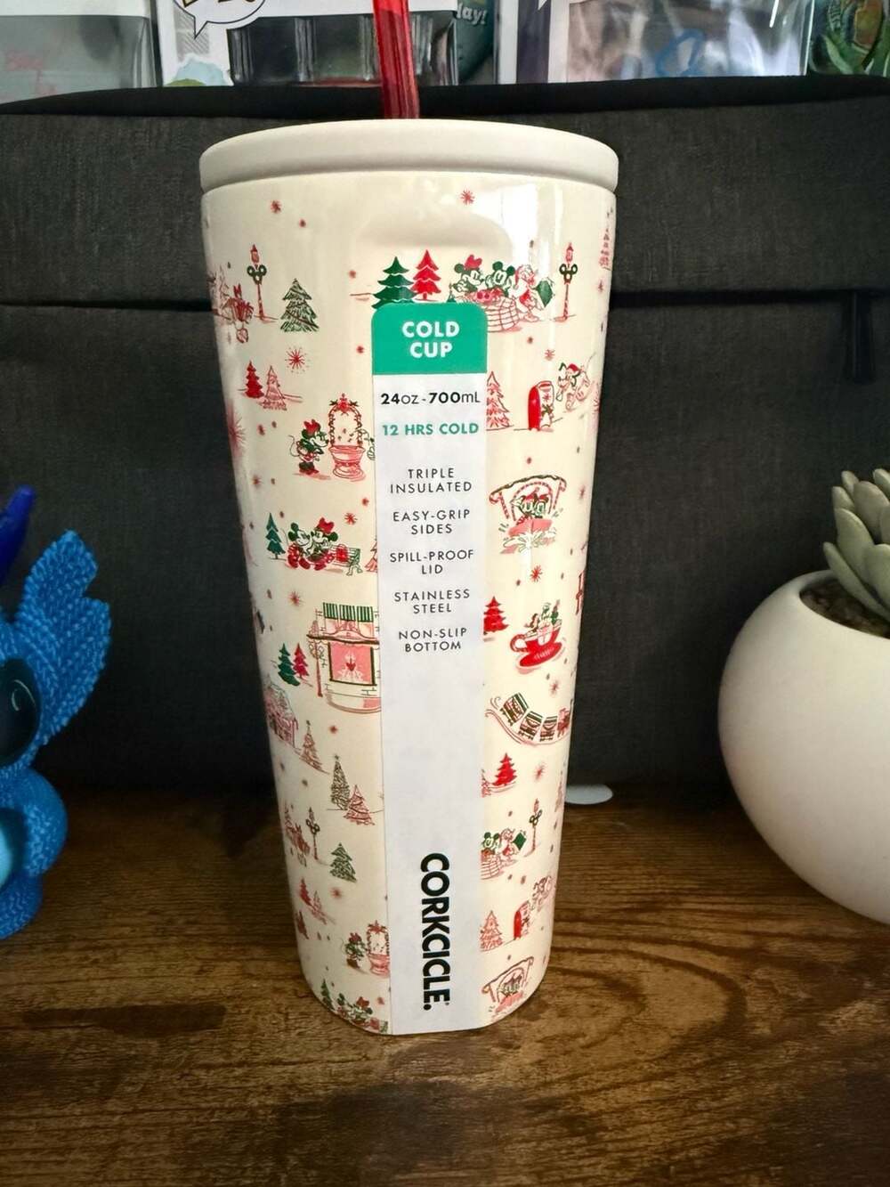 Hallmark Disney Holiday Ever After Corkcicle Stainless Steel Tumbler